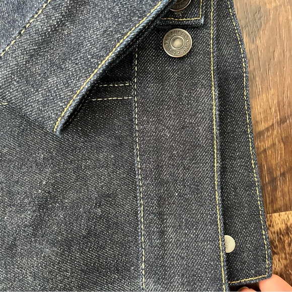 RRL Double RL Ralph Lauren dark indigo wash denim Jean trucker jacket Large USA - Picture 16 of 16